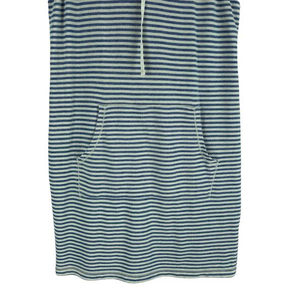 Max Studio Striped Sleeveless Hooded Mini Dress Blue White Size S - Picture 4 of 8